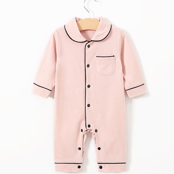 Baby Solid Color Pajamas Onesies Kids Clothes