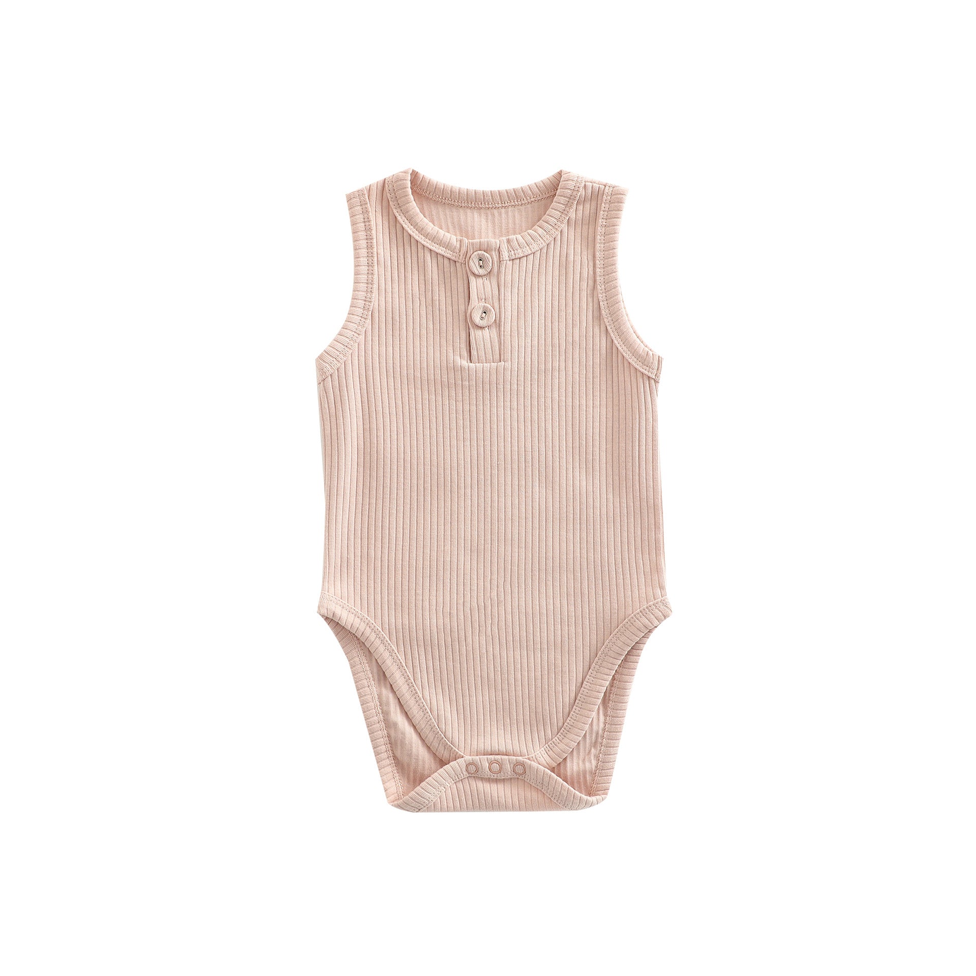 Sunken Stripe Cotton Baby Girl Romper Vest