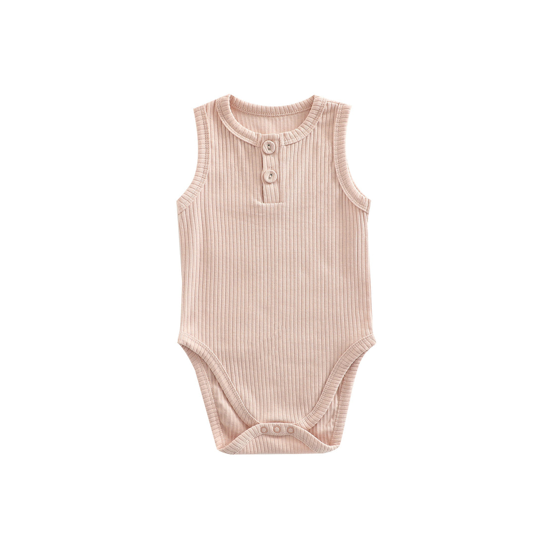 Sunken Stripe Cotton Baby Girl Romper Vest