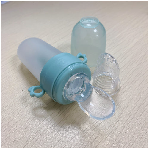 Baby Silicone Squeeze Feeding Spoon Bottle