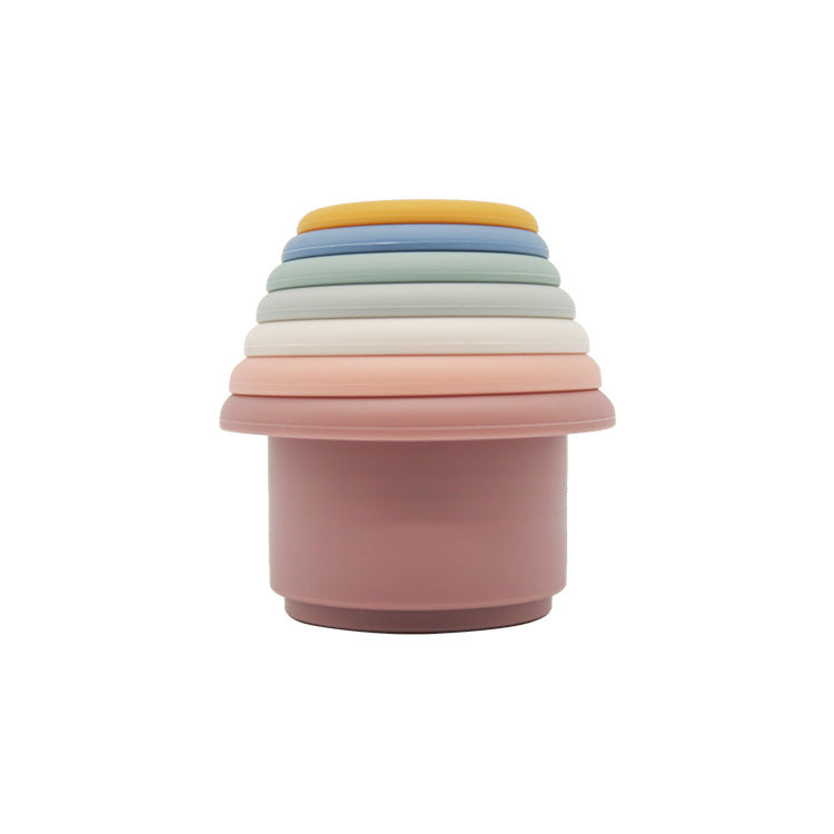 Baby Silicone Stacking Cups Educational Toy