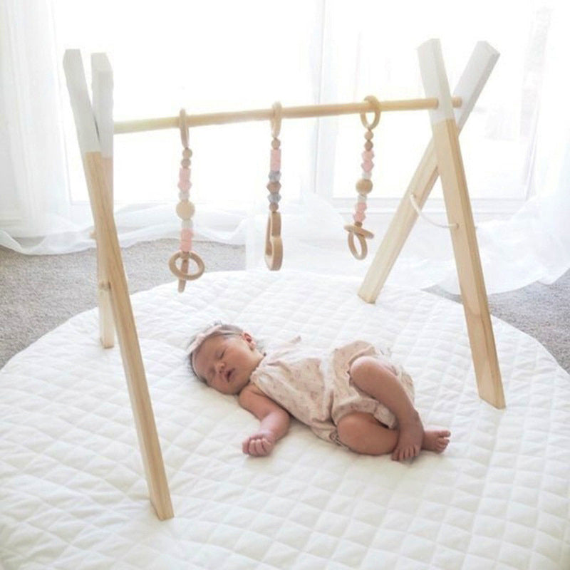 Wooden Baby Fitness Frame Educational Toy Gym