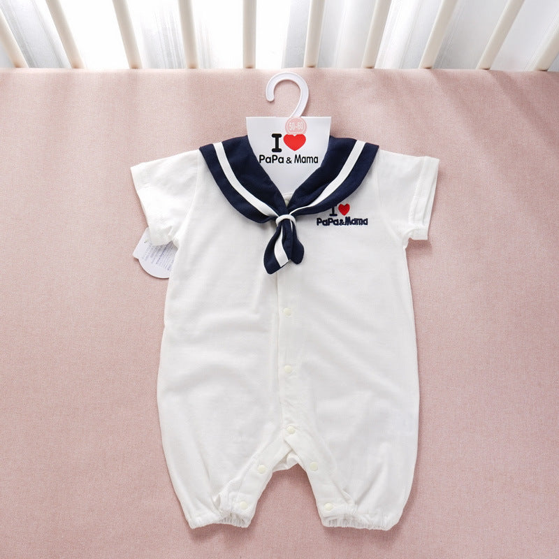 Navy Style Newborn Baby Onesie Outfit