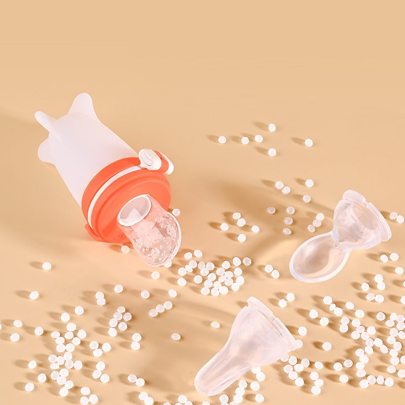 Baby Silicone Squeeze Feeding Bottle Bowl Tool