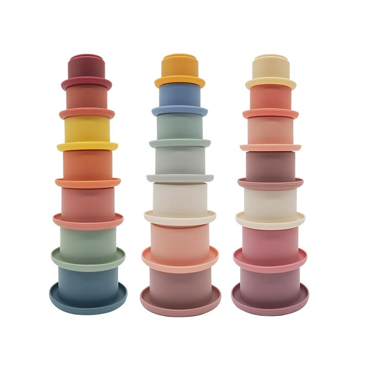 Baby Silicone Stacking Cups Educational Toy