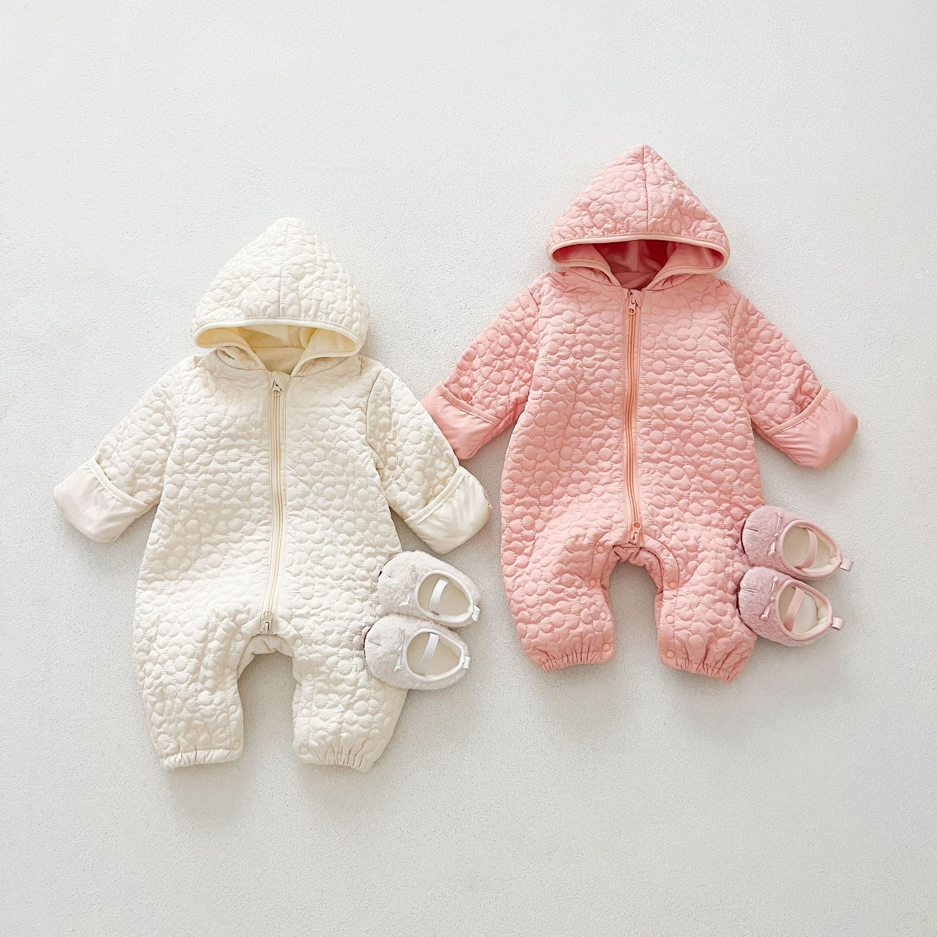 Baby Quilted Winter Warm Romper Outerwear