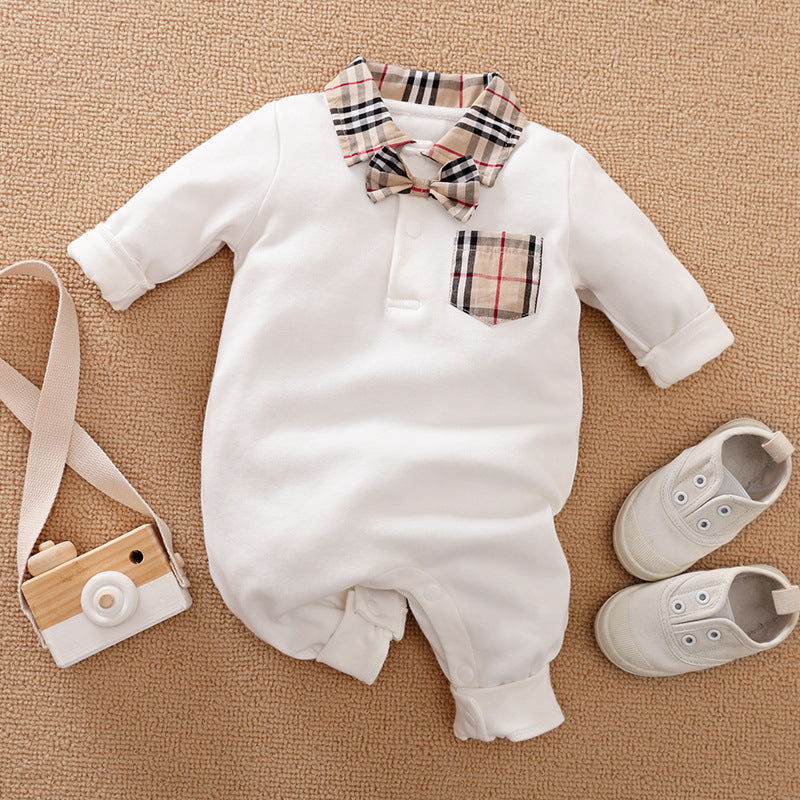 Baby Gentlemen Long Sleeve Romper Clothes