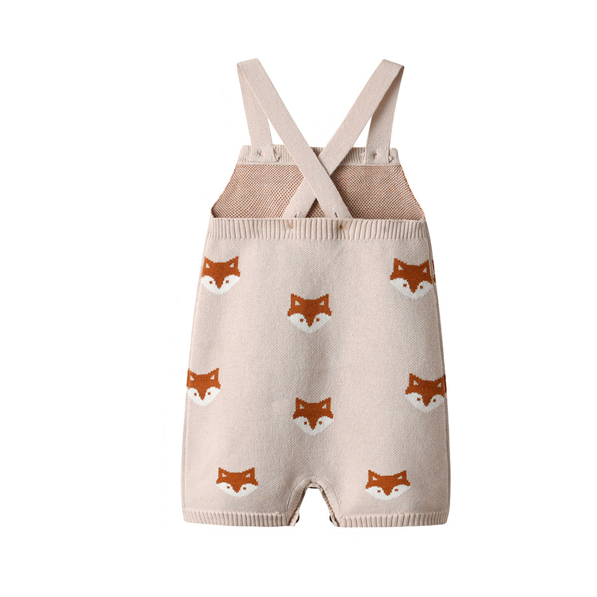 Fox Knitted Strap Baby Romper Jumpsuit