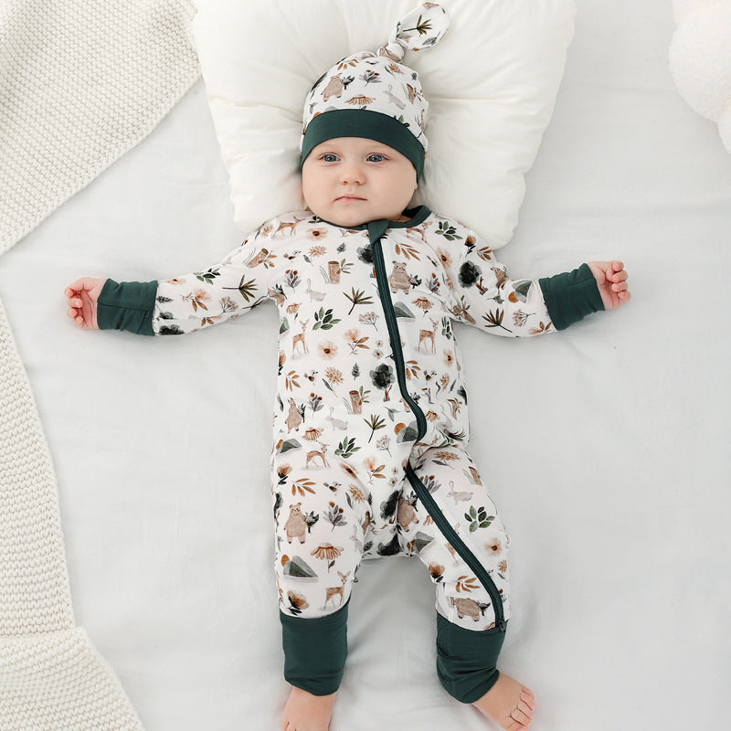 Baby Bamboo Fiber Spring Clothes