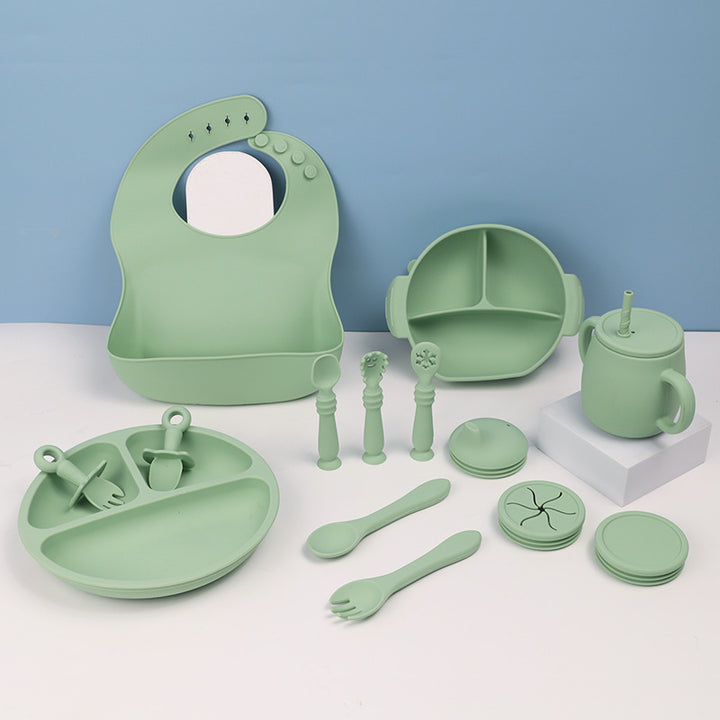 Baby Silicone Feeding Tableware Set 15-Piece