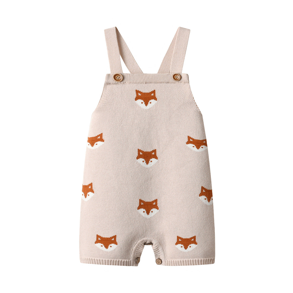 Fox Knitted Strap Baby Romper Jumpsuit