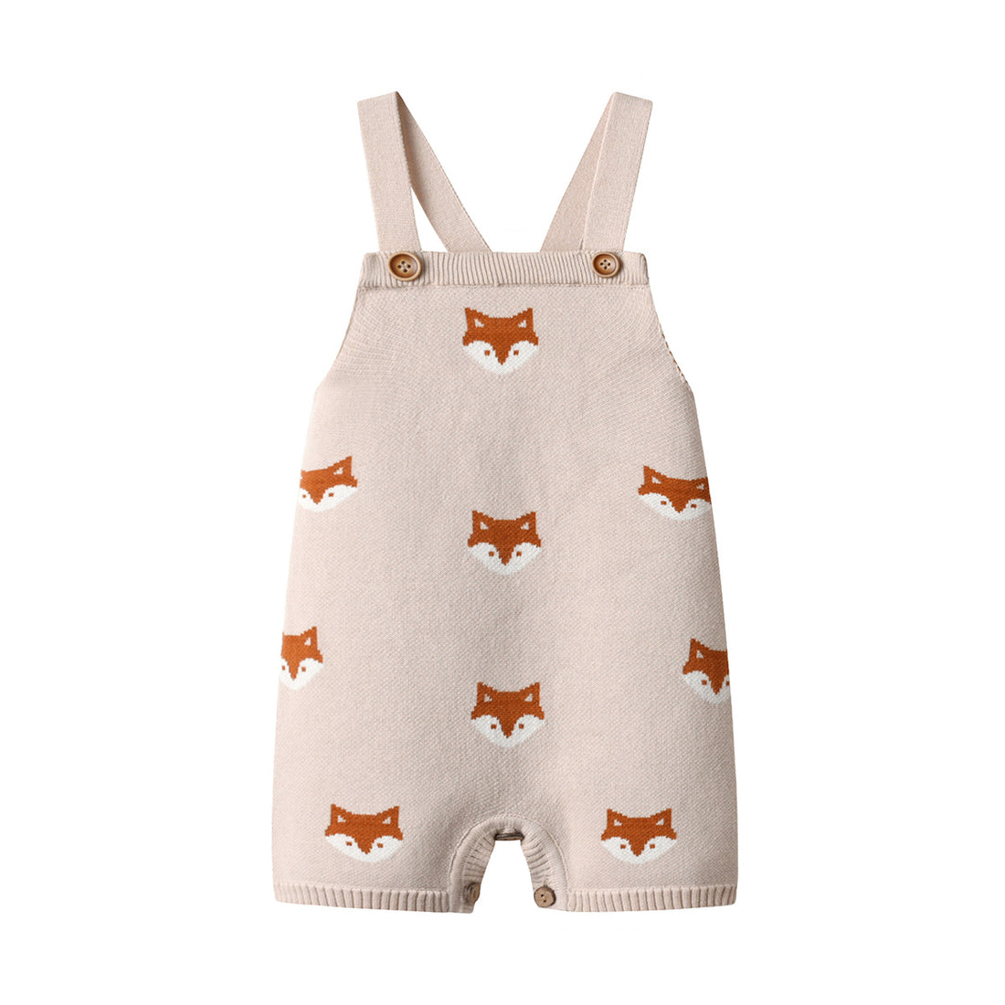 Fox Knitted Strap Baby Romper Jumpsuit