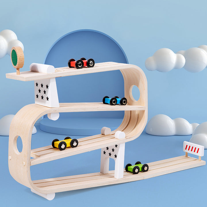 Children Wooden Car Track Sliding Educational Toy